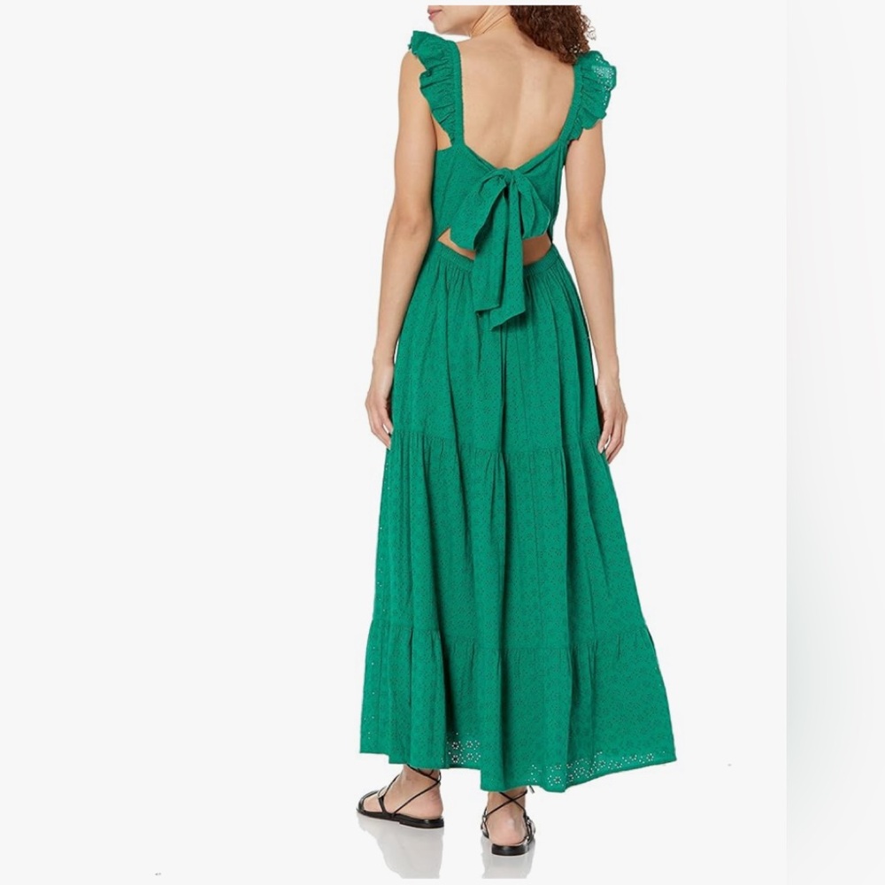 NWT The Drop Tulsi ruffle sleeve eyelet maxi dress. - Picture 3 of 15